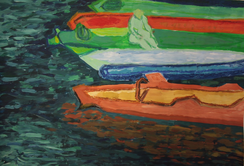 Dilan Akpinar EF Boote mit Wasser - Duktus bei van Gogh