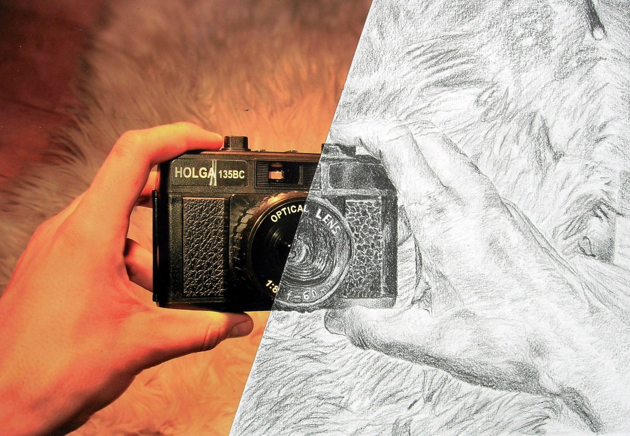 Julian-Malte Wenning - Ef - grafische Ergaenzung einer Fotovorlage zum Thema Selbstdarstellung